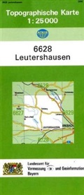 Topographische Karten Bayern - Bl.6628: Topographische Karte Bayern Leutershausen