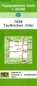 Topographische Karten Bayern - Bl.7638: Topographische Karte Bayern Taufkirchen (Vils)