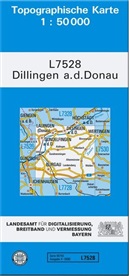 Landesam für Digitalisierung  Breitband u, Landesam für Digitalisierung Breitband un, Landesamt für Digitalisierung Breitband un - Topographische Karten Bayern - Bl.L7528: Topographische Karte Bayern Dillingen a. d. Donau