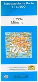 Landesam für Digitalisierung  Breitband u, Landesam für Digitalisierung Breitband un, Landesamt für Digitalisierung Breitband un, Breitband und Vermessung Landesamt für Digitalisierung - Topographische Karten Bayern - Bl.L7934: TK50 L7934 München