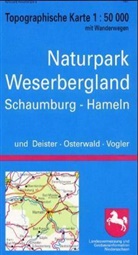 LGL - Topographische Karten Niedersachsen: Topographische Karte Niedersachsen Naturpark Weserbergland, Schaumburg - Hameln