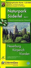 Topographische Karten Rheinland-Pfalz: Topographische Karte Rheinland-Pfalz Naturpark Südeifel im Deutsch-Luxemburgischen Naturpark. Bl.2