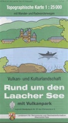 Topographische Karten Rheinland-Pfalz: Topographische Karte Rheinland-Pfalz Rund um den Laacher See mit Vulkanpark