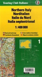Touring Club Italiano Karten: Norditalien. Italia settentrionale. Northern Italy. Italie du Nord. Italia septentrional