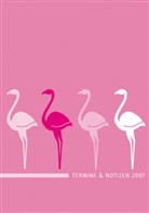 Termine & Notizen, Taschenkalender, Motiv Flamingo