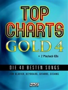 Top Charts Gold, für Klavier, Keyboard, Gitarre, Gesang, m. 2 Audio-CDs. Bd.4