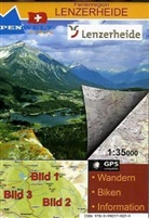 Alpenwelt Luftbildpanorama & Wanderkarte: Alpenwelt Luftbildpanorama & Wanderkarte Ferienregion Lenzerheide