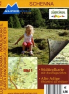 Alpenwelt Luftbildpanorama & Wanderkarte: Alpenwelt Luftbildpanorama & Wanderkarte Schenna
