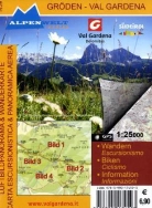 Alpenwelt Luftbildpanorama & Wanderkarte: Naturno - Gröden. Naturno - Val Gardena