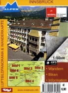 Alpenwelt Luftbildpanorama & Wanderkarte: Alpenwelt Luftbildpanorama & Wanderkarte Innsbruck