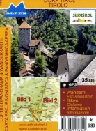 Alpenwelt Luftbildpanorama & Wanderkarte: Alpenwelt Luftbildpanorama & Wanderkarte Dorf Tirol. Tirolo