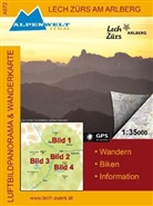 Alpenwelt Luftbildpanorama & Wanderkarte: Alpenwelt Luftbildpanorama & Wanderkarte Lech, Zürs am Arlberg