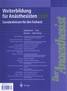 H. J. Bardenheuer, H.J. Bardenheuer, Forst, H Forst, H. Forst, R. Rossaint... - Weiterbildung für Anästhesisten 2000