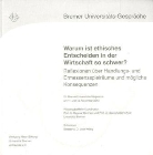 Dagma Borchers, Dagmar Borchers, Müller-Christ, Müller-Christ, Georg Müller-Christ - Warum ist ethisches Entscheiden in der Wirtschaft so schwer?