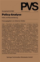 Adrienn Héritier, Adrienne Héritier - Politische Vierteljahresschrift (PVS) - 24: Policy-Analyse