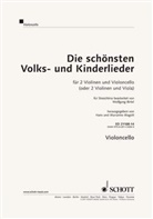 Christa Estenfeld-Kropp, Hans Magolt, Marianne Magolt - Die schönsten Volks- und Kinderlieder, für 2 Violinen und Violoncello (Viola), für Violoncello