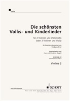 Christa Estenfeld-Kropp, Hans Magolt, Marianne Magolt - Die schönsten Volks- und Kinderlieder, für 2 Violinen und Violoncello (Viola), für Violine 2