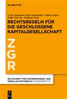 Grego Bachmann, Gregor Bachmann, Hors Eidenmüller, Horst Eidenmüller, Andrea Engert, Andreas Engert... - Rechtsregeln für die geschlossenen Kapitalgesellschaft