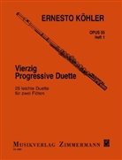 Ernesto Köhler - Vierzig progressive Duette op. 55 für 2 Flöten. H.1