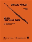 Ernesto Köhler - Vierzig progressive Duette op. 55, für 2 Flöten. H.2