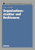 Axel ¿von¿ Werder, Axel ˜vonœ Werder, Axel von Werder, Axel �von� Werder - Organisationsstruktur und Rechtsnorm