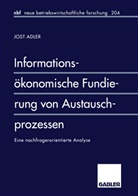Jost Adler - Informationsökonomische Fundierung von Austauschprozessen