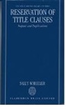 Sally Wheeler, Sally (Lecturer in Law Wheeler, Wheeler Sally - Reservation of Title Clauses