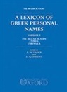 P. M. Fraser, Fraser P. M., E. Matthews, Matthews E. - Lexicon of Greek Personal Names: Volume I: The Aegean Islands,