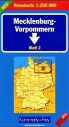 Kümmerly & Frey Karten: Mecklembourg Pomeranie 1:250 000 no 2 - ancienne édition