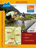 Alpenwelt Luftbildpanorama & Wanderkarte: Alpenwelt Luftbildpanorama & Wanderkarte Nauders