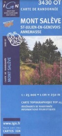 3430 OT, XXX - IGN Karten, Carte de randonnée - Bl.3430OT: Mont-Salève - St-Julien-en-Genevois