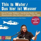 David Foster Wallace, David Foster Wallace, David Foster Wallace, David Nathan, David Foster Wallace - Das hier ist Wasser, 1 Audio-CD. This Is Water, Audio-CD (Audiolibro)