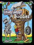Coloring Books, Peter Donahue, Donahue Peter - Robot Buddies Stained Glass Coloring Book