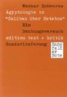 Werner Schwarze - Ägyptologie in "Caliban über Setebos"