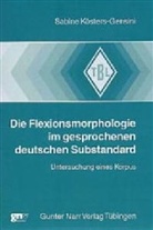 Sabine Kösters-Gensini - Die Flexionsmorphologie im gesprochenen deutschen Substandard, m. Diskette (3 1/2 Zoll)