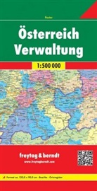freytag &amp; berndt, Freytag-Berndt und Artaria KG, Freytag-Bernd und Artaria KG, Freytag-Berndt und Artaria KG - Freytag Berndt Poster, gefalzt: Österreich Verwaltungskarte. Austria, Administration