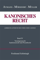 Winfried Aymans, Klaus Mörsdorf, Ludge Müller, Ludger Müller, Winfried Aymans - Kanonisches Recht, 4 Bde. - Bd.4: Vermögensrecht, Sanktions- und Prozessrecht