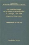 Achim Link, Achim Link - Die Veröffentlichungen der Akademie der Wissenschaften zu Göttingen 1751-2001