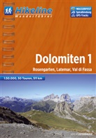 Esterbauer Verlag - Hikeline Wanderführer Dolomiten. Bd.1