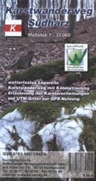 KKV Wanderkarte: KKV Wanderkarte Karstwanderweg Südharz, Wetterfestes Leporello
