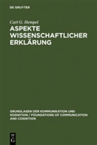 Carl G Hempel, Carl G. Hempel - Aspekte wissenschaftlicher Erklärung