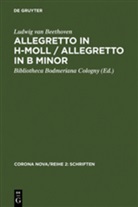 Ludwig van Beethoven, Bibliotheca Bodmeriana Cologny, Bibliotheca Bodmeriana Cologny, Bibliotheca Bodmeriana Cologny - Allegretto in h-Moll / Allegretto in B minor