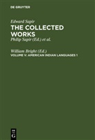 Edward Sapir, Willia Bright, William Bright, Verlag Walter de Gruyter GmbH - The Collected Works of Edward Sapir, 16 vols. - Volume V: American Indian Languages. Pt.1