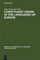 Ann Siewierska, Anna Siewierska - Eurotyp - 1: Constituent Order in the Languages of Europe