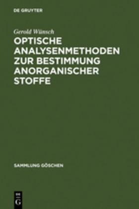 Gerold Wünsch - Optische Analysenmethoden zur Bestimmung anorganischer Stoffe