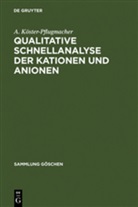A Köster-Pflugmacher, A. Köster-Pflugmacher - Qualitative Schnellanalyse der Kationen und Anionen