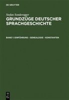 Stefan Sonderegger - Grundzüge deutscher Sprachgeschichte, in 2 Bdn. - 1: Einführung, Genealogie, Konstanten