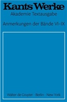 Immanuel Kant - Kants Werke: Anmerkungen der Bände VI-IX
