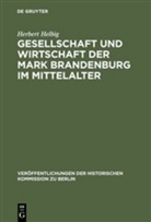 Herbert Helbig - Gesellschaft und Wirtschaft der Mark Brandenburg im Mittelalter