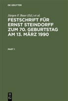 Jürgen F. Baur, Klaus J. Hopt, Klau J Hopt, Klaus J Hopt, K. Peter Mailänder, K Peter Mailänder - Festschrift für Ernst Steindorff zum 70. Geburtstag am 13. März 1990